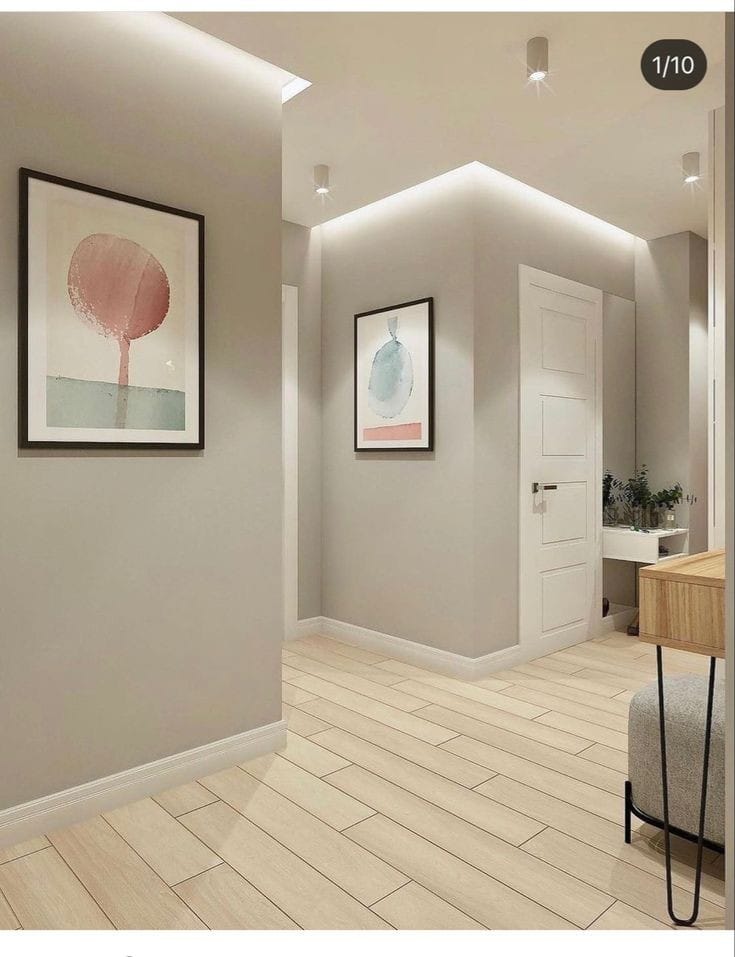 دهانات داخلية لفيلا فاخرة باللون الكريمي - تشطيبات فلل الرياض